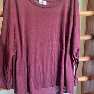 Old Navy Red Oversized Long Sleeve Hoodie